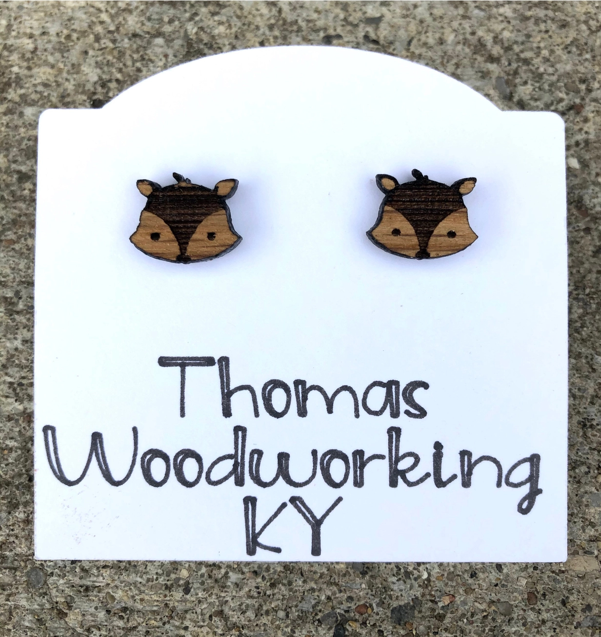 Wood Fox Earrings - Image 2