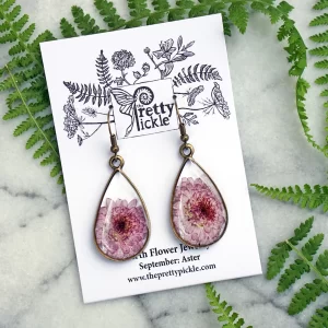 September Birth Flower Earrings